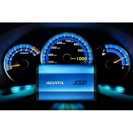 ADATA - SE800 1TB IP68 Rugged SuperSpeed External USB 3.2 Gen 2 USB-C Portable SSD - Blue