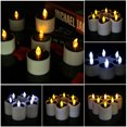 thumbnail image 2 of CAROOTU Waterproof Electric Candle Simulation Flameless Solar Powered LED Candle Light, 2 of 7