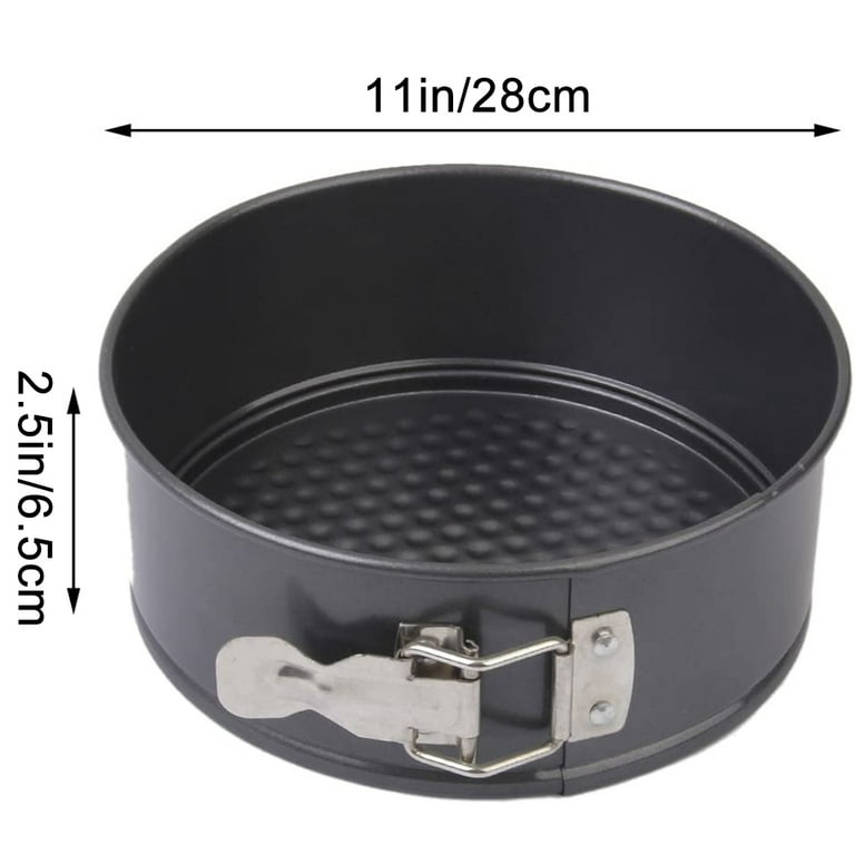 Non-stick Springform Panleakproof Cake Pan With Flat Bottom, For 1/2 Recipe  Portion, Round Baking Pan, Leakproof, Non-stick Coated - Black