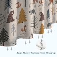 thumbnail image 6 of Beige Christmas Forest Animal Pattern Shower Curtain 72"x84" ,Bathroom Decorative Shower Curtains Set with 12 Hooks,Modern Waterproof Washable Shower Curtain, 6 of 6