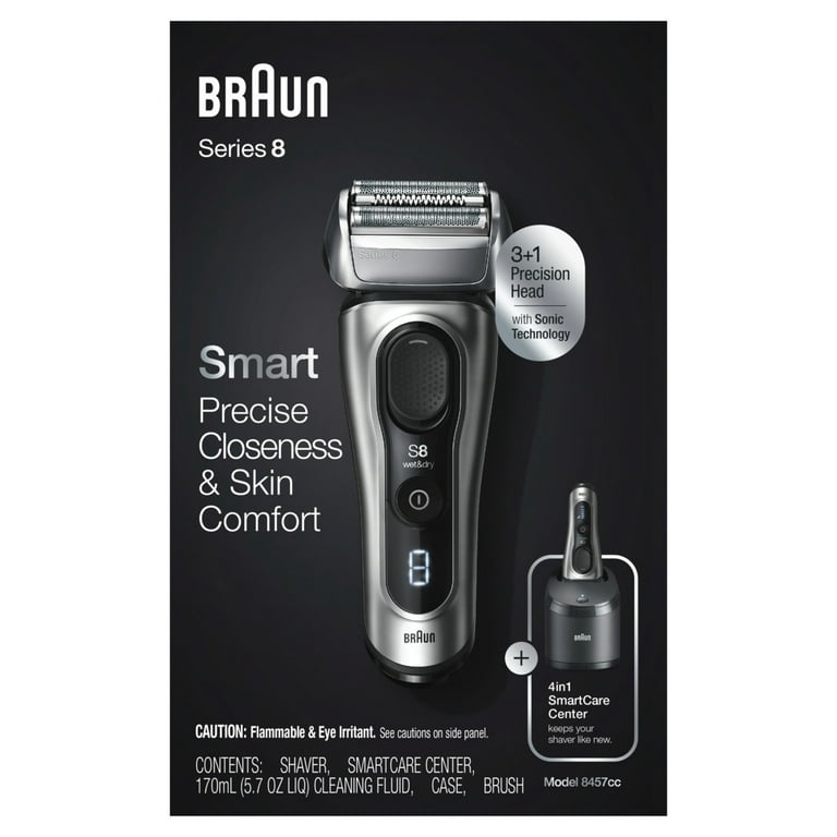 Braun Series 8 8457CC Electric Shaver, Wet & Dry, Beard Trimmer