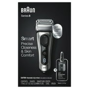 Braun Series 8 8457CC Electric Shaver for Men with Beard Trimmer, Cleaning & Charging Center, Sliver