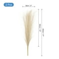 thumbnail image 2 of 2 Packs Faux Pampas Grass 17 Inch 10 Stem Artificial Grass for Decoration, Dark Coffee, 2 of 6