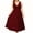 Wine, variant on Xaqiouau Women's Plus Size Deep V Neck Sleeveless Twist Front High Waist A-Line Flowy Midi Dress Party Cocktail Wedding Guest Dress