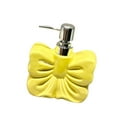 thumbnail image 2 of CoudarTitie Bow Shape Soap Dispenser Ceramic Hand Soap Bottle Decorative Cute Lotion Bottle with Pump for Lotion Shampoo Kitchen Bathroom Yellow, 2 of 8