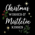 thumbnail image 2 of Junior's Lost Gods Christmas Wishes and Mistletoe Kisses  Graphic Tee Black Small, 2 of 3