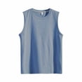 thumbnail image 1 of Aayomet Débardeur Graphique en Coton pour Hommes Sans Manches Col Rond Imprimé Style Raglan (Bleu, TG), 1 of 3