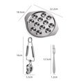 thumbnail image 4 of 1 Ensemble d'Assiettes à Escargots Assiette de Service en Acier Inoxydable Assiette de Cuisine, 4 of 9