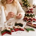 thumbnail image 2 of Pre‑Cut Fabric Patchwork Christmas Tree DIY Kit, Multiple Style Topper Quilt Craft Set, 3D Layered Self‑Standing Table Ornament, Holiday Gift for Quilting & Sewing Hobby Enthusiasts, 2 of 7