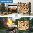 thumbnail image 2 of Firewood Rack Heavy Duty Log Rack Firewood Storage Holder Outdoor Indoor 2.7ft, 2 of 7