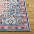 thumbnail image 5 of SAFAVIEH Arizona Alisia Medallion Machine Washable Area Rug, Blue/Rust, 5' x 8', 5 of 12