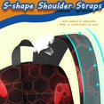 thumbnail image 5 of Game Controller Red Pattern 17" School Backpacks for Teens,Waterproof Oxford Fabric,S-Shape Padded Straps for School,Travel,Hiking,Camping, 5 of 6
