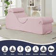 thumbnail image 5 of ijuicy Chaise Lounge Chair for Yoga, Chaise Lounge with Headrest, Oversized Yoga Chair Indoor - Pink, 5 of 8