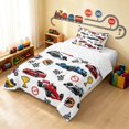 thumbnail image 2 of Erosebridal Race Car Twin Comforter Sets, Trophy Bedding Set, Black Red, Reversible 2pcs 1 Comforter and 1 Pillowcase, 2 of 6