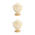 thumbnail image 1 of Guardurnaity Soporte de exhibición de collar, estante de busto de maniquí, contenedor de oficina, tienda de , dormitorio, sala de estar, Beige/S 2Conjunto, 1 of 6