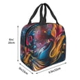 thumbnail image 3 of Pofeuu Vibrant Rooster Painting Print Lunch Bag Lunch Box Insulated Lunch Bag Adult Lunch Box for Men and Women, 3 of 8