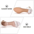 thumbnail image 4 of 1 pareja encaje punteado zapatos de tacón alto novia sexy boda tacones altos (blanco), 4 of 6