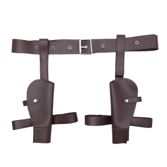 Ceinture Holster Revolver Accessoire Cowboy Style Western Sangle en Cuir