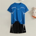 thumbnail image 2 of Toddler Baby Boy Sport Clothes Kids Boys Outfit Sets 2 Piece Short Sleeve Quick Drying Clothing Sets, 2 of 6