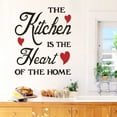 thumbnail image 3 of VogueV Kitchen Quote Wall Decal, “Heart of The Home” Vinyl Sticker for Dining Room, Large Removable Pvc Mural, Motivational Culinary Décor, 1Pc Kitchen Wall Sticker, 3 of 3
