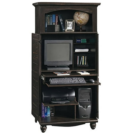 sauder harbor view computer armoire, antiqued black paint sauder harbor view computer armoire, antiqued black paint