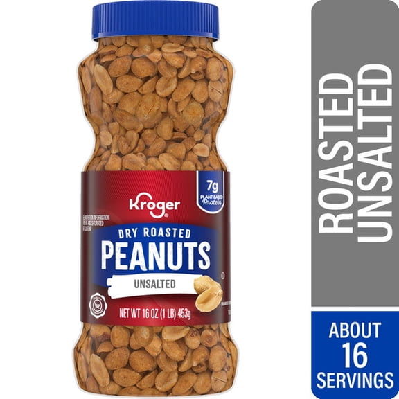 K Peanuts Dry Roasted Unsalted 16 Oz