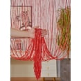 thumbnail image 3 of Namzi Paquete de 2 cortinas de 39 x 79 pulgadas para puertas, separadores de ambientes, decoración hippie para habitaciones, color rojo, 3 of 4