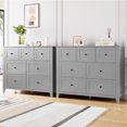 thumbnail image 4 of Commode à 7 Tiroirs pour Chambre, Grand Commode Moderne avec Pieds Robustes, Organisateur de Rangement en Bois pour Garde-Robe pour Salon, Entrée, Couloir, Gris, 4 of 8