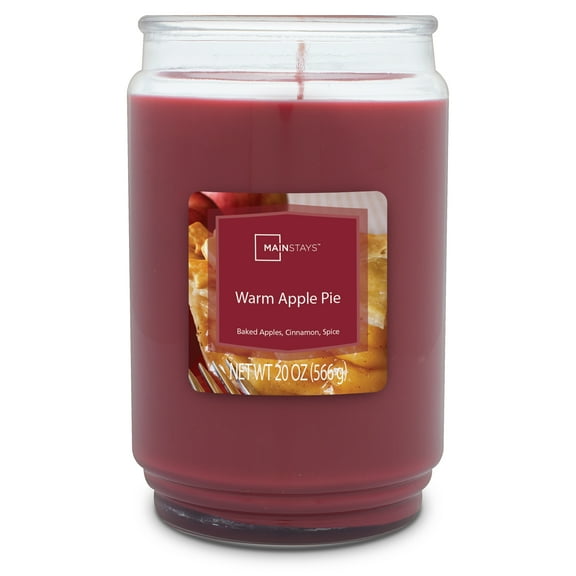 Mainstays Warm Apple Pie Scented Single Wick Candle, 20 oz.