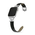thumbnail image 1 of Correa de reloj de cuero genuino de primera calidad con cierre de metal en forma de D para correas de reloj inteligente de 41 mm, 45 mm y 49 mm, compatible con la serie 8, 1 of 5