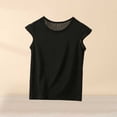 thumbnail image 2 of Molidfa Women's Crew Neck Short Sleeve Soft Fabric Regular Fit Solid Classic T-Shirt Summer Casual Everyday, 2 of 5