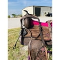 thumbnail image 3 of Resistance Antique Western Adult Barrel Saddle, Leather, with Tack Set, 3 of 5