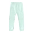 thumbnail image 6 of Boys' Solid Color Pajama Set, Kids 2-Piece Long Sleeve Top and Pants Loungewear, Soft Comfortable Home Wear Sleepwear for Toddlers and Children, Casual Indoor Outfit Green, 6 of 7