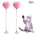 thumbnail image 1 of 2PCS Cat Teaser Wand Interactive Pompom Bell Spring Suction Cup Cat Wand Cat Toy, 1 of 10