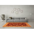 thumbnail image 3 of Ahgly Company Indoor Round Oriental Orange Traditional Area Rugs, 5' Round, 3 of 4