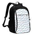 thumbnail image 1 of Balery Cute Shark Mochila con carga USB para hombre y mujer - Mochila impermeable y antirrobo para portátil con puerto USB para viajes, trabajo, estudios y universidad, 1 of 7
