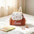 thumbnail image 2 of Leeye Schoolbag Backpack with Embroidered Name and Text Customizable for Picnics Travel Nursery DIY, 2 of 5