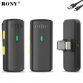 thumbnail image 1 of RONY Microphone Cravate Sans Fil 2-en-1 pour iPhone iPad Android, Micros à Revers Plug-Play avec Réduction du Bruit pour Diffusion en Continu Enregistrement Vidéo Vlogue Entrevue, 1 of 8