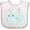 White and Pink, variant on Inktastic Happy 1st Birthday with Cute Narwhal Stars and Bubbles Boys or Girls Baby Bib