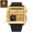 black&gold, variant on Digital & Analog Multifunction Men's Watches Rectangle Waterproof Luminous Day Week Male Watch