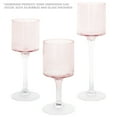 thumbnail image 5 of Koyal Wholesale Long Stem Glass Candle Holders, Set of 3 (Blush Pink), 5 of 5