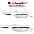 thumbnail image 2 of KitchenAid - 2-Piece Brushed Stainless Steel Nonstick Frying Pan Set, Induction Cooktop Compatible (24cm/9.5in & 30.5cm/12in), 2 of 8