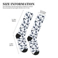 thumbnail image 2 of Lsque Navy Blue Anchors Pattern Sport Compression Socks for Men & Women 15-20 mmHg Knee High Nurse Pregnant Running Medical and Travel Athletic, 2 of 6