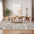 thumbnail image 2 of GlowSol 5' x 7' Area Rug Modern Abstract Rugs Distressed Rug Low Pile Non Slip Rugs for Living Room Bedroom, Brown, 2 of 7