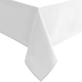 thumbnail image 1 of White Rectangle Tablecloth - Waterproof and Spillproof Washable Fabric Table Cloth for Dining Room Kitchen Party and Outdoor, 60 x 84 Inch, 1 of 5