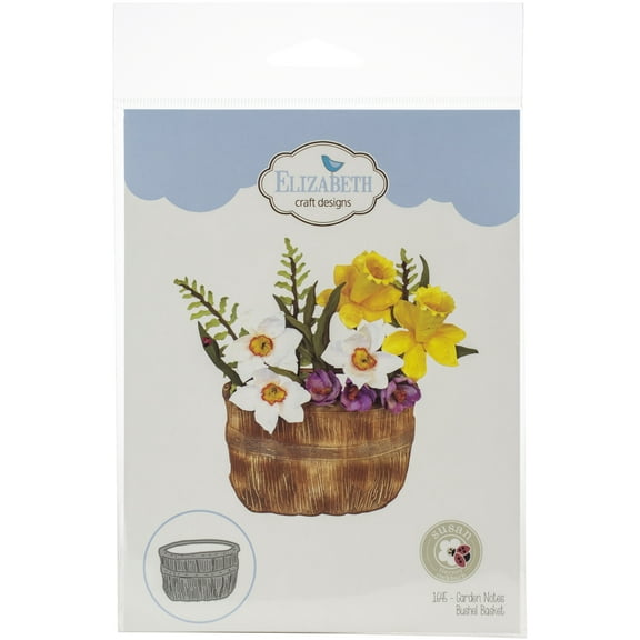 Elizabeth Craft Metal Die By Susan's Garden Club-Garden Notes-Bushel Basket