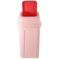 thumbnail image 1 of SEWACC Slim Shape Pink Recycling Bin for Kitchen PP Plastic 1Set, 1 of 7