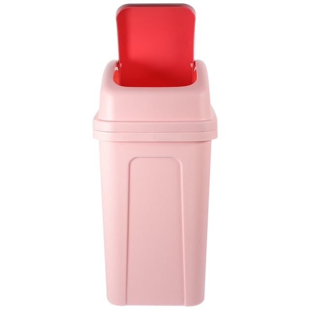 SEWACC Slim Shape Pink Recycling Bin for Kitchen PP Plastic 1Set