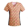 thumbnail image 1 of Women's Print Scrub Top, 1 of 3