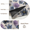 thumbnail image 6 of Purple Floral Runner Rug 2.7x5 FT, Non Slip Entryway Carpet, Blue Wildflower Farmhouse Nature Plant Washable Soft Floor Carpet Entrance Mat Non-Shedding Throw Rug for Hallway Laundry Room Bedside, 6 of 9